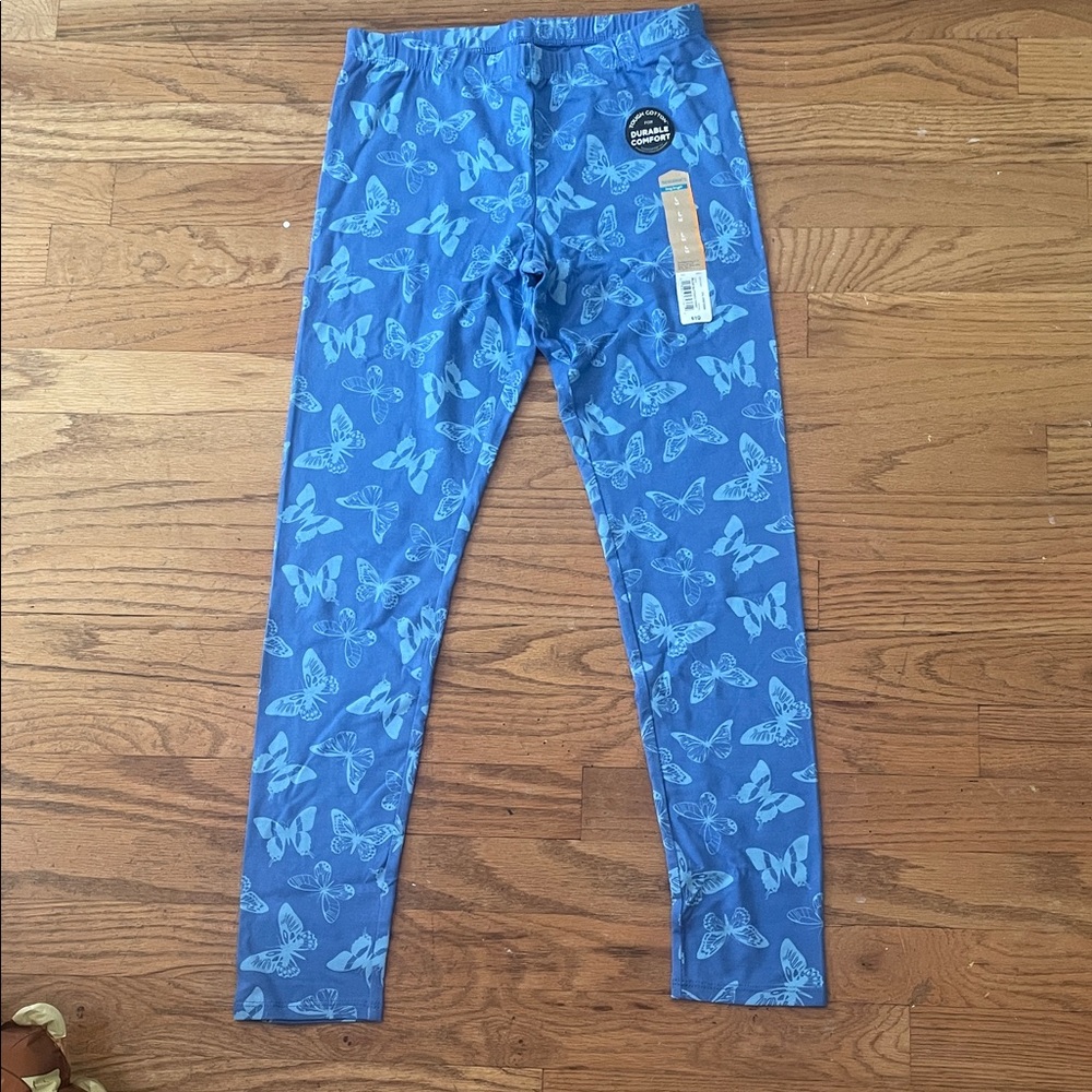Charming Blue Butterfly Kids Leggings